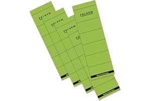 FALKEN 11286812 carta Targhette per dorso, corta, autoadesivo, colore: verde, 10 Pezzi