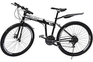 Acesunny Bicicletta pieghevole per adulti, 26 pollici, 21 marce, mountain bike, campeggio, mountain bike, mountain bike, mountain bike, mountain bike, bicicletta piegata, mountain bike, mountain bike,