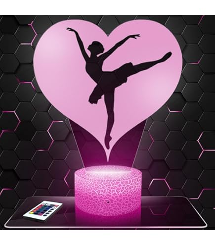 Illusion 3D Ballet LED Lampe Art Déco Lampe Lumières LED