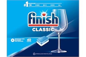 Finish Pastilles Lave-Vaisselle Classic 40 Tablettes Lave-Vaisselle, L'emballage peut varier