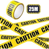 Nastro Segnaletico Giallo E Nero TopSoon - 200 M X 70 Mm, Non Adesivo, Per Cantieri E Aree Pericolose - Foto 4