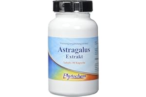 Phytochem Astragalus 90 Kapseln hochdosiert mit 50% Polysacchariden, Vegan - 45 Tage Vorrat - in Deutschland produziert