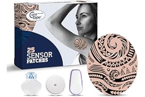 CureTape Sensor Patches - Parches para fijación de sensores - Parches para Freestyle Libre, Dexcom y Medtronic Guardian - Certificado TÜV - Variantes únicas (Tattoo)