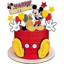 Decorazione Torta Pasta Zucchero Topolino - Tonda 20cm, Commestibile E Senza Glutine - Foto 11