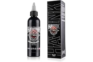 HAWINK Black Tattoo Ink 4oz (120 ml) Vegan-Friendly USA Standard Pigment Tattoo Supplies Pure Black TI203-120-002