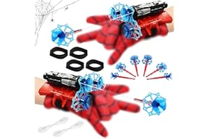 DTXYBC 2 Set Juegos de Guantes de Lanzador, Guante Hero Launcher, Guantes Lanzadores de Arañas, Guantes Spider, Lanzador de Héroes Guante para Juegos Infantiles, Fiestas de Cosplay