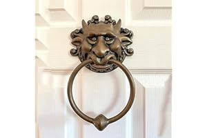 SENBERE Labyrinth Door Knockers - 3D Printed Talking Door Knocker, The Two Door Riddle from Labyrinth, Vintage Brass Decorative Wall Hangings Statue for Front Door, Barn Shed Doors & Interior Doors (Right)