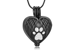 QGJNSGC Collana per ceneri di animali domestici, per ceneri di animali domestici, cani, gatti