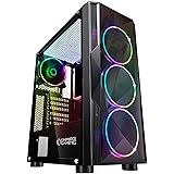 EMPIRE GAMING - Boitier PC Gamer Diamond -ARGB Moyenne Tour ATX et ITX -Façade en Style Diamant et Paroi Latérale en Verre Tr