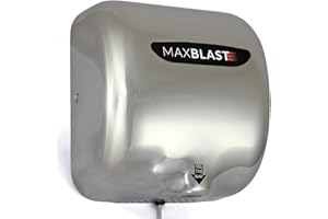 Maxblast Automatischer Händetrockner Handtrockner Elektrischer Hand Trockner Hände-Trockner Einzelhandel Gastro 550 Watt Silber Gastronomie Gastro-Trockner 550W