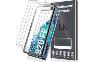 LK Zestaw 3 szklanek hartowanych kompatybilny z Galaxy S20 FE 4G/5G, osłona ekranu do S20 FE 4G/5G, odporna na zarysowania i bez pęcherzyków, z ramą instalacyjną