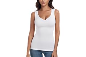 Totatuit Maillot de Corps Femme Débardeur Thermolactyl sans Manches Haut Thermique Femme Col Goutte d’Eau Confortable Hiver