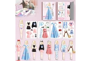 AUMUDE Magnetic Dress Up Baby, 2024 New Magnetic Princess Dress Up Paper Doll, Magnetic Dress Up Baby Paper Dolls, Magnetic Dress Up Dolls for Girls, Magnet People Clothes Puzzles Game for Girls Ages (#2)