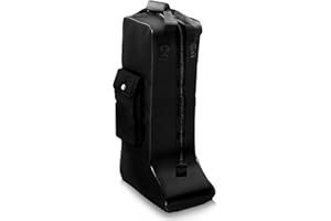 GUGXIOM Torby do przechowywania butów, wodoodporna tkanina Oxford i skóra, przenośna, pyłoszczelna torba do przechowywania, konstrukcja uchwytu, torba na buty kowbojskie śniegowce, Czarny, nie