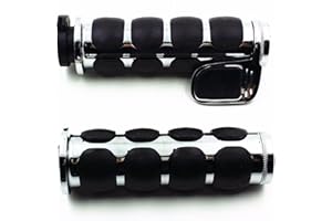 BHYSHOP Benutzerdefinierte 1 Zoll Lenkergriffe für Touring (Chrom)