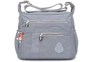 MeCooler Sac bandoulière Imperméable Sac Besace Loisir Sac Porté épaule Léger Femme Sacoche de Cours Sport Sac à Main pour École Voyage