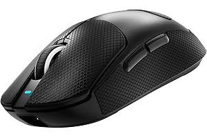 ‎ATTACK SHARK ATTACK SHARK X8PPO 8K Mouse with Grip Tape for Large Hand, 55g SUPERLIGHT, PixArt PAW3395PRO Gaming Sensor, BT/2.4G Wireless/Wired, 6 Adjustable DPI up to 40000, 500mAh Battery (Black)