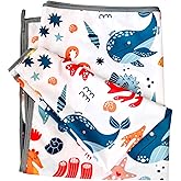 SeaWorld Sıvı Ge&ccedil;irmeyen &Ccedil;ok Ama&ccedil;lı Aktivite &Ouml;rt&uuml;s&uuml;, Yer, Masa ve Yatak İ&ccedil;in, Makinede Yıkanabilir, 145x150cm