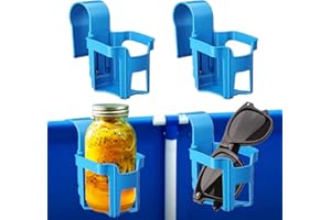 BARVERE Pool Getränkehalter, 4 Stück Praktischer Getränkehalter für Poolrand, Bierhalter & Pool Zubehör für Spaß Erwachsene, Poolzubehörteile Getränkehalte