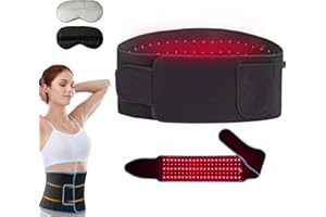 AKMDAK Slimming Belt, Adjustable Weight Loss Belt Red Light, Pro Red Light Therapy Belt, Skin Tightening and Body Shaping for Back, Shoulder, Arm (Black)