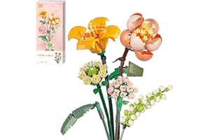 fun4kid Kit de construcción de Ramo de Flores, Juegos de Bloques de construcción de Flores Artificiales, decoración del hogar, colección botánica Creativa de 568 Piezas para Regalo de Adultos