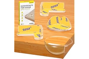 ‎ECHOCUBE ECHOCUBE 12 opakowań przezroczystych ochraniaczy narożników, ochrona przed dziećmi, ochrona krawędzi z taśmami samoprzylepnymi TESA do stołu, mebli, kształt litery L i R