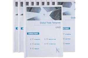 UTILIZENMALL 10 Pack A4/Letter Clear Plastic Report Covers with Sliding Bar, 70 Sheet Capacity, Presentation Folders for School Projects, Office Documents & Business (White)