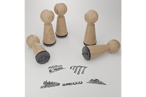 13GRAMM Set di timbri per ferrovia – motivi belli e magici, perfetti per scrapbooking, biglietti e decorazioni, ottima idea regalo per gli amanti della ferrovia