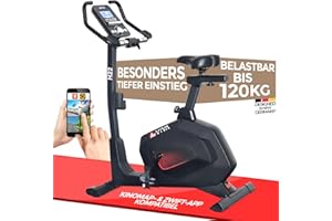 ‎ASVIVA AsVIVA H22 Heimtrainer Ergometer – Indoor Bike mit 12 kg Schwungmasse, Bluetooth & App-Steuerung, Pulsmessung, leiser Riemenantrieb, Fitnessgerät für Cardio & Ausdauertraining Zuhause
