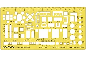 Traceease House Interior Plan Design & Furniture Templates for Kitchen/Bed/Bath,Drafting Tools-Furniture Stencils