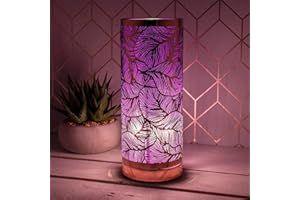 LESSER & PAVEY lesser and pavey Cylindrical Desire Aroma Lamp | Rose Gold & Purple Leaf Design | 1 Pc