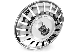Tomario 78mm Upgraded Kitchen Sink Plug Strainer Coladores de Acero Inoxidable Espesos Tapones de Fregadero de Repuesto para Recoger la Comida, Fregaderos Diámetro del Agujero 78-80.3mm