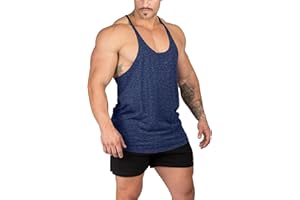 Muhshoiy Stringer Bodybuilding Tank Tops Low Cut Off Gym Workout Training Stretch Polyester Quick Drying T Shirts