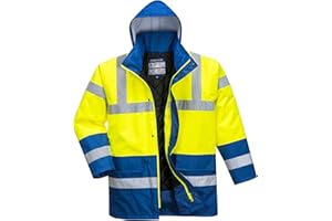 Portwest S466YRBL Giacca Imbottita Alta Visibilità, Giallo/Royal, L
