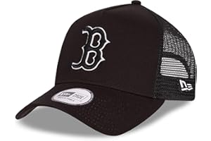 New Era Boston Red Sox MLB Trucker - Gorra de béisbol, malla tonal, color negro, talla única, talla única, Negro , Talla única