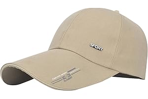 FEOYA - Casquette Visière Longue Sports Unisexe Séchage Rapide Chapeau de Soleil Lègére Respirant pour Pêche 5 Couleurs