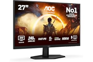 AOC Gaming Q27G42ZE 27 tum, 240 Hz, 1 ms, G-Sync Comp, HDR10 (2560 x 1440) svart