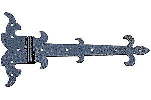 UHRIG ® Charnière pour fenêtre, meubles, cuisine, coffre, jardin, cour, porte, etc. en fer antique médiéval (ruban de 34,2 cm de long DIN gauche #765li)