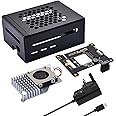 GeeekPi Metal Case for Raspberry Pi 5,with N05 M.2 NVMe SSD PCIe Peripheral Board,Official Active Cooler and 27W USB C Power Adapter for Raspberry Pi 5 8GB 4GB