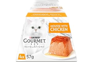 GOURMET Revelations Mousse Chicken Wet Cat Food 4x57g, Pack of 6