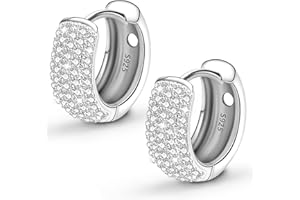 CHRITICE Orecchini Donna Cerchio Argento 925, Orecchini Donna Oro Oorecchini Cerchio Oro 18k Orecchini Uomo Cerchio Diamanti Orecchini Cuore Piccoli Earrings for Women Moda Gioielli Regali per Lei