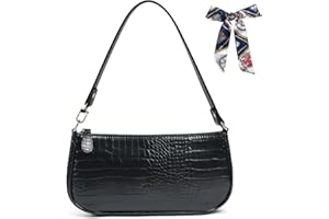 Aucuu Borsa a Spalla Donna, Borsa a Tracolla Spalla, Borsa a Tracolla da Donna in Pelle PU, Anni '90 Borsa Retrò Donna, Pochette Classica Borsa Ascellare, Borsello Hobo Messenger Crossbody Bag