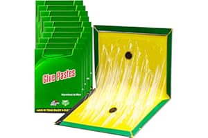 SEO-FANALLY 10 Stück Klebefalle 31.5 cm x 21 cm, Kakalakenfallen, Schabenfalle, Bettwanzen Falle, Kakerlakenfalle, Diverse Faltmethoden, Stark Haftende