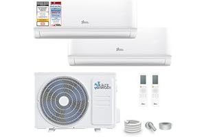 Kältebringer Multisplit Klimaanlage 2 Innengeräte - 18000 BTU - 5,3 kW - Inverter Klimagerät mit Heizfunktion, WiFi und App - sehr leise & energiesparend - Kühlen, Heizen, Lüften, Entfeuchten