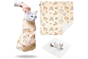 KIORAFOTO 35.43" Extra Large Cat Grooming Wrap,Soft Self-stick Cat Burrito Restraint Blanket Grippy Cloth for Large Cats & Small Dogs,Nail Clipping,Ear Cleaning,Teeth Brushing Anti-Scratch Anti-Escape