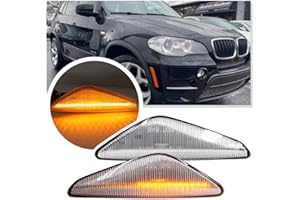 AYIKEIY 2X Indicatore di direzione dinamico LED indicatore laterale ripetitore laterale frecce dinamiche indicatori di direzione compatibile con BMW E70 E71 X5 E72 X6 F25 X3 2007-2012