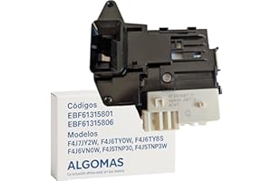 ALGOMAS® Türverschluss für Waschmaschine, anpassbar an LG | Türblöcke | Codes EBF61315801, EBF61315806, EBF62534402 | Modelle F4J7JY2W, F4J6TY0W, F4J6TY8S, F4J6VN0W