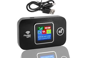 Culnflun Routeur 4G SIM Portable, 4G LTE Routeur Mobile avec Écran Couleur, Point D'accès WiFi Mobile, WiFi Portable pour Routeurs en Déplacement 10 Appareils Hotspot avec Emplacement Carte SIM
