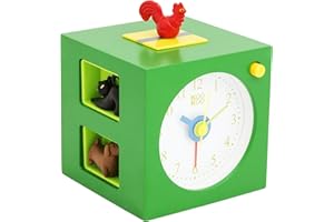 KOOKOO KidsAlarm green alarm clock for children including 5 farm animals and their wake-up calls