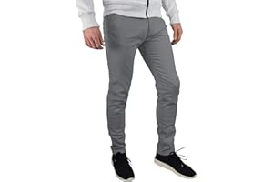 BlauerHafen Męskie designerskie spodnie chinosy ze stretchu, krój slim fit, casualowe spodnie